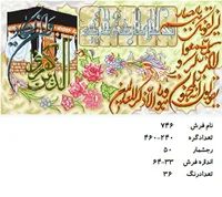 نخ و نقشه تابلو فرش دستبافت طرح آیه کد ۷۴۶