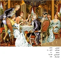 نخ و نقشه تابلو فرش طرح محفل شراب  ،کد ۱۶۹۹
