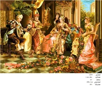 نخ و نقشه تابلو فرش  طرح  تارزن جوان کد ۱۸۲۷