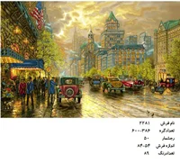 نخ و نقشه تابلو فرش دستبافت طرح منظره کد ۲۲۸۱