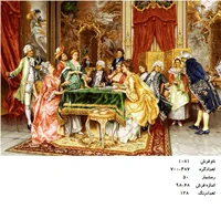 نخ و نقشه تابلو فرش دستبافت  ، طرح  پاسورباز  ، کد ۱۰۸۱