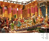 نخ و نقشه تابلو فرش دستبافت  ، طرح  قصر سلیمان  ، کد ۴۱۹