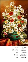 نخ و نقشه تابلو فرش دستبافت طرح گل کد ۲۰۹۴