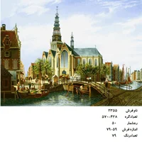 نخ و نقشه تابلو فرش دستباف طرح منظره کد ۲۳۵۵