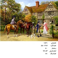 نخ و نقشه تابلو فرش دستبافت  طرح منظره  کد ۱۵۶۱