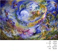 نخ و نقشه تابلو فرش مینیاتور طرح  شکوفه های صبحگاهی  کد ۱۷۵