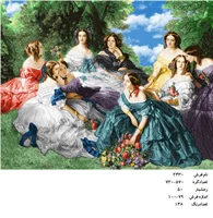 نخ و نقشه تابلو فرش طرح دوشیزگان زیباروی کد ۲۴۳۰