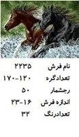 نخ و نقشه تابلو فرش دستبافت  طرح فرار اسب ها کد ۲۲۳۵