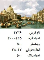 نخ و نقشه تابلو فرش دستبافت  طرح  ونيز کد ۱۷۳۶