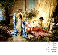 نخ و نقشه تابلو فرش دستبافت ، طرح  فلامینگو   کد ۶۲۱