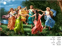 نخ و نقشه تابلو فرش  طرح دختران مهتاب  کد ۲۳۱۴