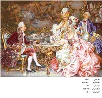 نخ و نقشه تابلو فرش طرح شطرنج بازی در قصر  ، کد ۱۹۳۱