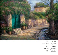 نخ و نقشه تابلو فرش دستباف طرح منظره کد ۱۴۴