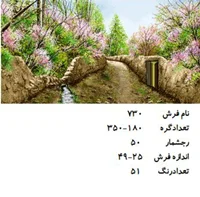 نخ و نقشه تابلو فرش دستبافت طرح کوچه باغ کد ۷۳۰