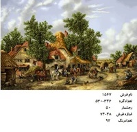 نخ و نقشه تابلو فرش دستبافت طرح منظره کد ۱۵۶۷