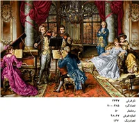 نخ و نقشه تابلو فرش طرح محفل موسیقی کد ۲۳۴۷