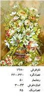 نخ و نقشه تابلو فرش دستبافت تبریز طرح گل کد ۱۹۸۰