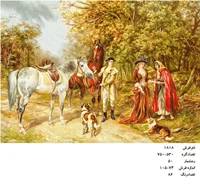 نخ و نقشه تابلو فرش دستبافت  ، طرح زن جنگلی ،کد ۱۸۱۸