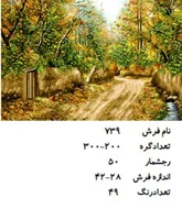 نخ و نقشه تابلو فرش دستبافت  طرح  کوچه  باغ  کد ۷۳۹