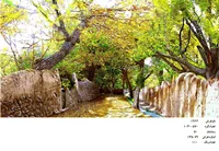 نخ و نقشه تابلو فرش دستبافت طرح کوچه باغ کد ۱۹۲۲