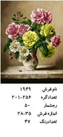 نخ و نقشه تابلو فرش دستبافت طرح گل کد ۱۹۴۹