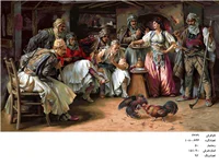 نخ و نقشه تابلو فرش طرح خروس باز کد ۲۳۶۹