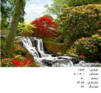 نخ و نقشه تابلو فرش دستباف طرح منظره کد ۱۵۸۴