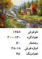 نخ و نقشه تابلو فرش دستبافت  طرح رودخانه کد ۱۷۵۸