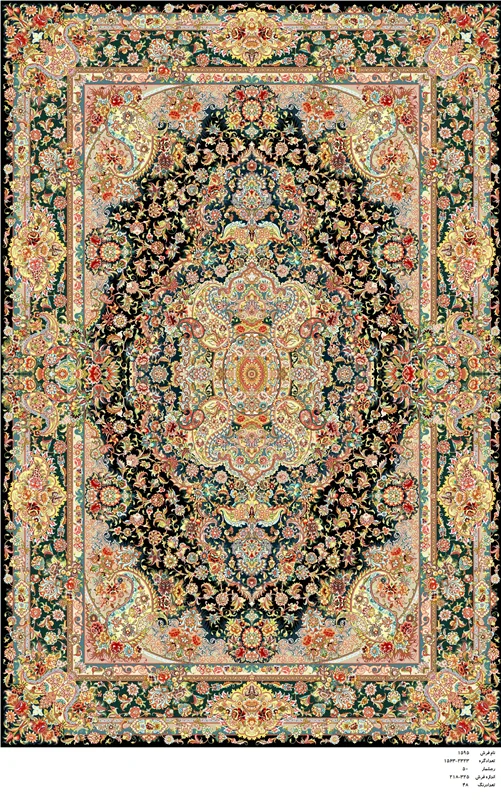 نخ و نقشه فرش دستبافت تبریز کد ۱۵۹۵