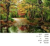 نخ و نقشه تابلو فرش دستبافت طرح منظره کد ۱۵۱۶