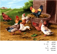 نخ و نقشه تابلو فرش دستبافت  طرح  مزرعه کد ۱۴۹