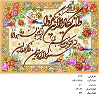 نخ و نقشه تابلو فرش دستبافت طرح آیه کد ۴۲۹