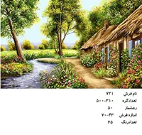 نخ و نقشه تابلو فرش دستبافت  طرح  منظره کد ۷۲۱