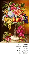 نخ و نقشه تابلو فرش دستبافت طرح گل کد ۳۹۲