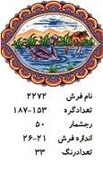 نخ و نقشه تابلو فرش دستبافت  طرح مرغابی کد ۲۲۷۲