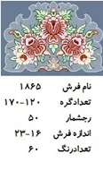 نخ و نقشه تابلو فرش دستبافت طرح گل کد ۱۸۶۵