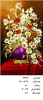 نخ و نقشه تابلو فرش دستبافت طرح گل کد ۲۳۳۵