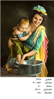 نخ و نقشه تابلو فرش طرح مادر و نوزاد( مهر مادری )کد ۲۳۲۵