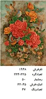 نخ و نقشه تابلو فرش دستبافت طرح گل کد ۱۹۴۸