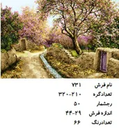 نخ و نقشه تابلو فرش دستبافت  طرح کوچه باغ کد ۷۳۱