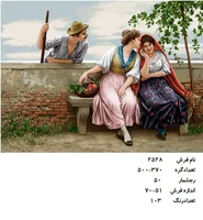 نخ و نقشه تابلو فرش طرح زمزمه