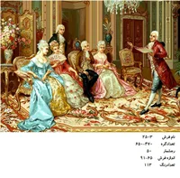 نخ و نقشه تابلو فرش طرح محفل شعر خوانی کد ۲۵۰۳