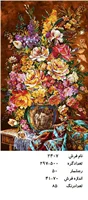 نخ و نقشه تابلو فرش دستبافت طرح گل کد ۲۴۰۷