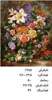 نخ و نقشه تابلو فرش دستبافت طرح گل کد ۱۹۵۵