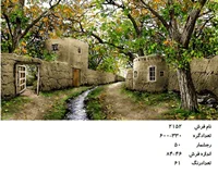 نخ و نقشه تابلو فرش دستباف طرح کوچه باغ کد ۲۱۵۲
