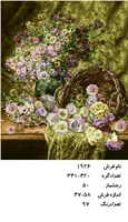 نخ و نقشه تابلو فرش دستبافت طرح گل کد ۱۹۲۶
