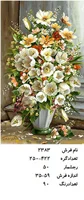 نخ و نقشه تابلو فرش دستبافت طرح گل کد ۲۳۸۳