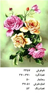نخ و نقشه تابلو فرش دستبافت طرح گل کد ۲۳۵۷