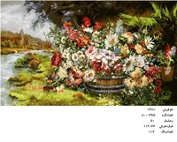 نخ و نقشه تابلو فرش دستبافت طرح چایکنار کد ۱۴۸۱