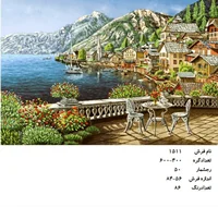 نخ و نقشه تابلو فرش دستباف  طرح سواحل آنتالیا کد ۱۵۱۱